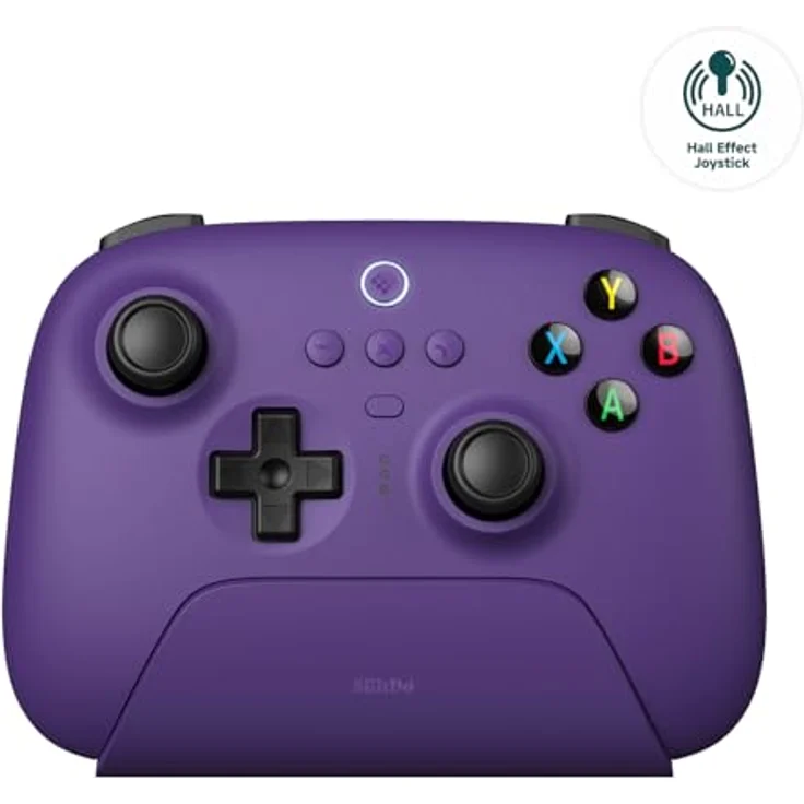8Bitdo Ultimate 2.4G Wireless Controller, Hall Effect Joystick Update, Gaming Controller with Charging Dock for PC, Android, Steam Deck & Apple (Purple) – Bild 1