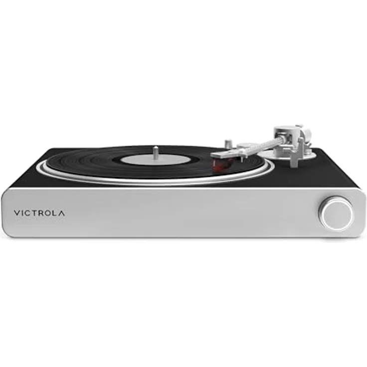 Victrola Stream Carbon Plattenspieler aus Vinyl mit 2 Geschwindigkeiten | funktioniert kabellos mit Sonos Geräten | Magnetkartusche mit hoher Präzision | Mattes schwarzes Finish – Bild 2