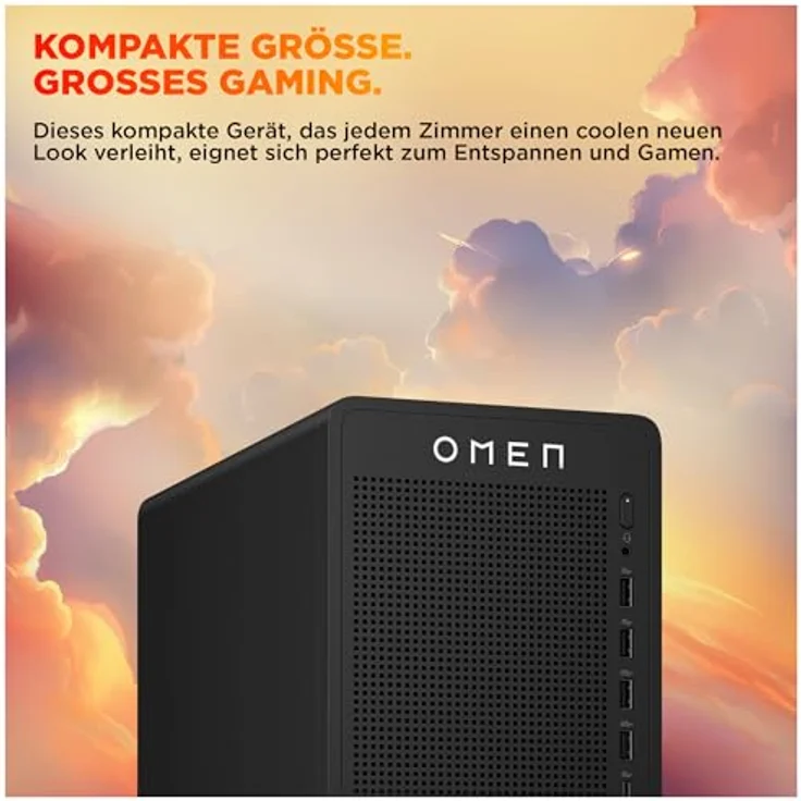 HP OMEN by HP 16L TG03-0154ng, Gaming Desktop-PC mit AMD Ryzen 5 8400F, 16 GB DDR5 RAM, 1 TB SSD, AMD Radeon RX 9060 XT, schwarz – Bild 9