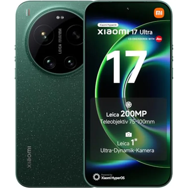 Xiaomi 17 Ultra 16+512GB Starlit Green (512 GB, Green, 6.90", 5G), Smartphone, Grün
