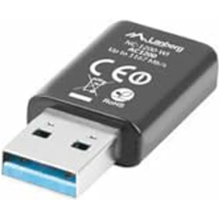 Lanberg NC-1200-WI, AC1200 WLAN-Stick mit USB 3.0 und ergonomischem Design