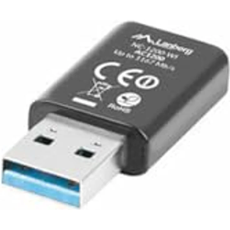 Lanberg NC-1200-WI, AC1200 WLAN-Stick mit USB 3.0 und ergonomischem Design