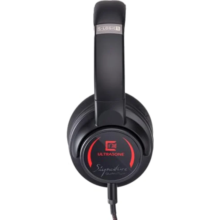 Ultrasone Signature Quantum, High-End Kopfhörer mit Kabel, Closed-Back Design und S-Logic5 Technologie, schwarz-rot – Bild 2