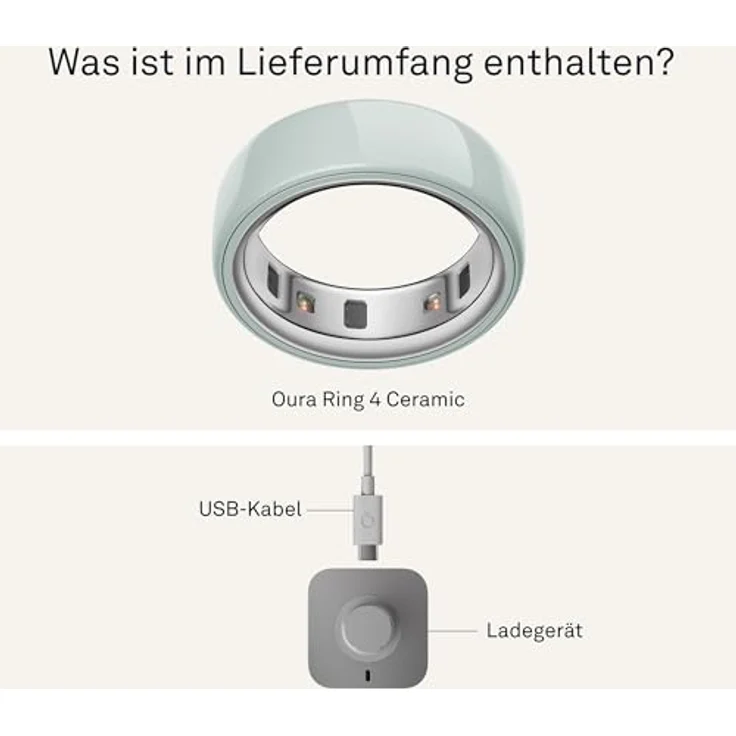 Oura Ring 4 Ceramic (6, Tide), Smart Ring in Grün mit fortschrittlicher Gesundheitsüberwachung und bis zu 8 Tagen Akkulaufzeit – Bild 8