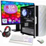 Hyrican MegaDeal Diamond WT-Set, Gaming-PC mit Intel Core i7-14700F, 32 GB RAM, 1000 GB SSD, GeForce RTX 4070 Super, Weiss