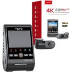 VIOFO A229 Pro 2Ch Dashcam, 4K Frontkamera & 2K Rückkamera mit WiFi, GPS und Sprachsteuerung, schwarz