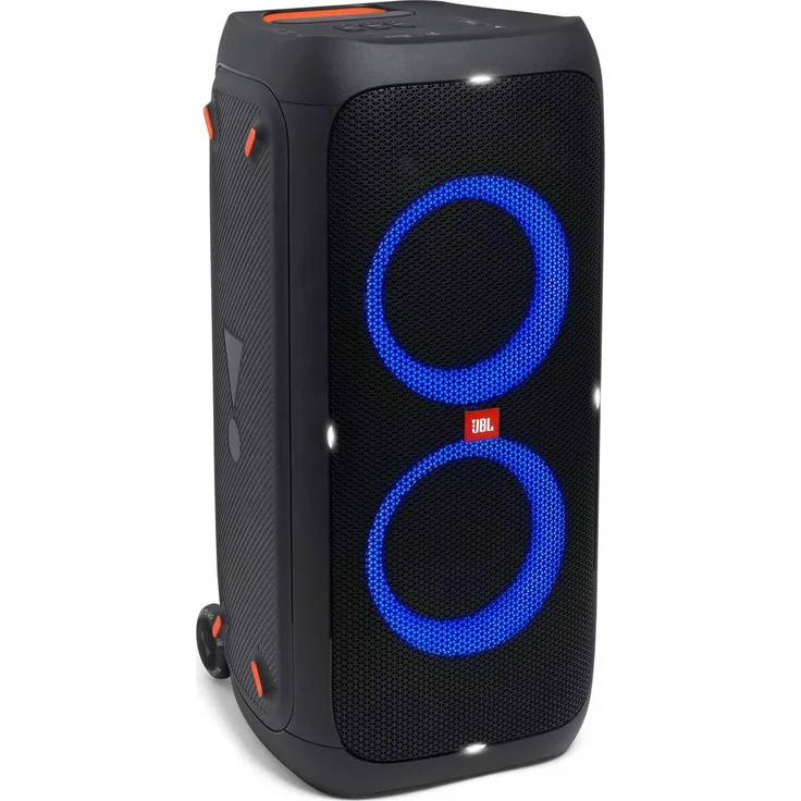 JBL Partybox 310, Leistungsstarker, wasserdichter Party-Lautsprecher mit Karaoke und Bluetooth, 240 W, IPX4, 18 h Akku, Musik-synchronisierte LED-Beleuchtung