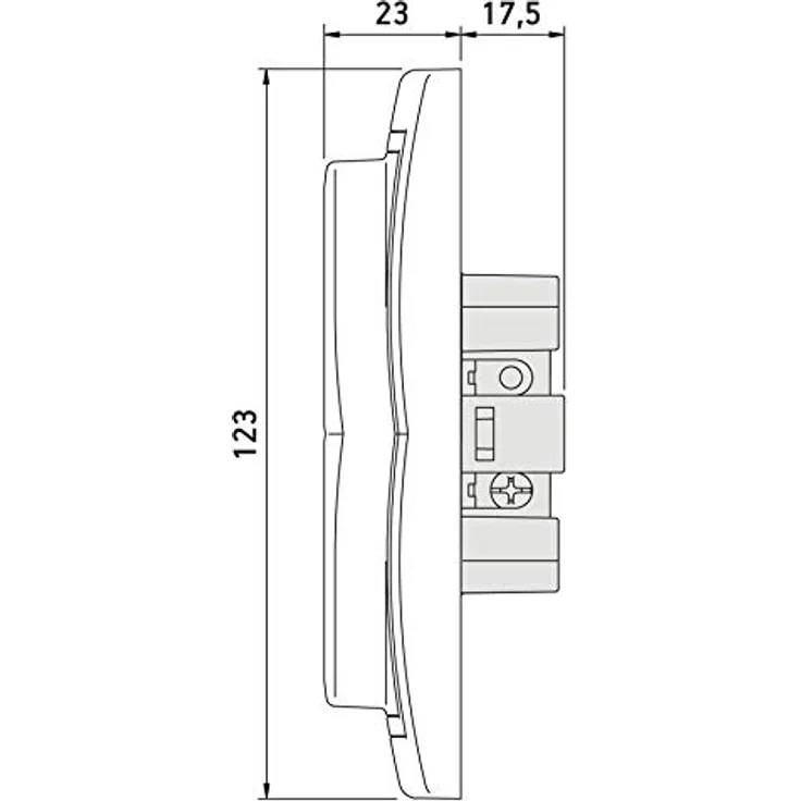 ALING-CONEL Doppel-Schutzkontaktsteckdose 16A/250V~, Unterputz für Installationsdose 60mm Ø, inkl. Rahmen, Weiß (RAL 9003) – Bild 2