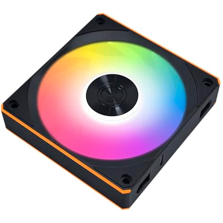 Lian Li UNI FAN CL Wireless Reverse Lüfter, 120mm mit RGB-Beleuchtung und werkzeugloser Steckverbindung, schwarz – Bild 1