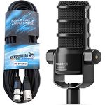 Rode Podmic USB XLR Podcast Sprecher-Mikrofon + keepdrum XLR Kabel