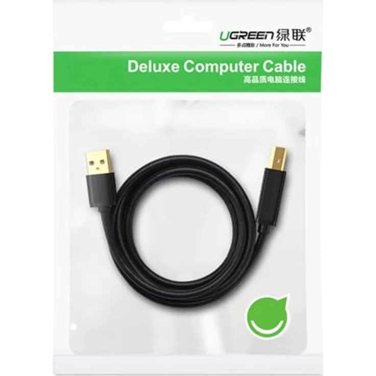 Ugreen US210 USB 3.0 Druckerkabel, 1m, Schwarz, 5Gbps Datentransfergeschwindigkeit, kompatibel mit Mac und Windows – Bild 4
