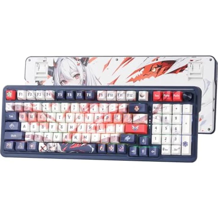 Redragon K686 PRO SE 98 Tasten Gasket RGB Gaming Tastatur, Anime Mechanische Tastatur in Eisa Design, Hi-Fi Linear Schalter, Geräuschdämpfende Pads – Bild 1