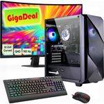 Hyrican GAMEMAX GigaDeal Striker SET2562 Gaming-PC mit Ryzen 7 9700X, 32GB DDR5, 1TB SSD, RTX 5060Ti (16GB), Gigabyte GS32QC Curved 32" Monitor, Tastatur und Maus