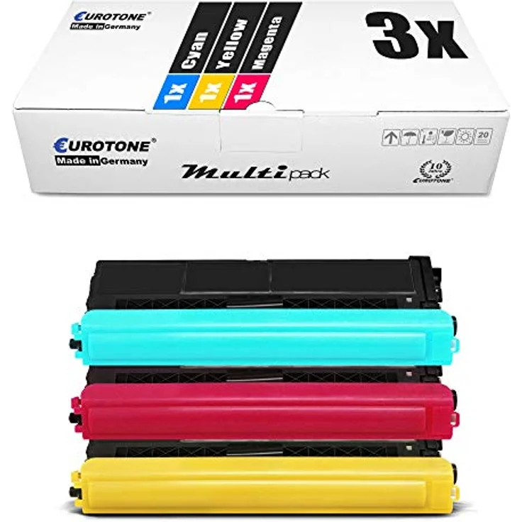Eurotone 3X Toner kompatibel für Brother MFC-L 8690/8900 CDW, TN-423 Farbset (Cyan, Magenta, Gelb), je 4.000 Seiten – Bild 1