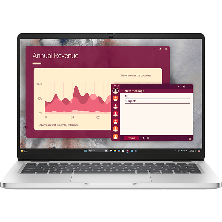 DELL B2B PC14250, 14 Zoll Laptop mit Intel® Core™ Ultra 5 235U, 16 GB DDR5 RAM, 512 GB SSD, Windows 11 Pro, Platinum Silver