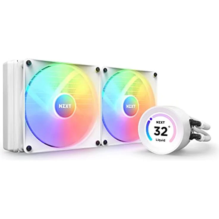 NZXT Kraken Elite 280 RGB - RL-KR28E-W1-280mm AIO CPU Wasserkühlung - 2,36" LCD Display 640x640-2x140mm RGB Core Fans - EIN Breakoutkabel zur einfachen Installation - anpassbar durch NZXT CAM – Bild 1