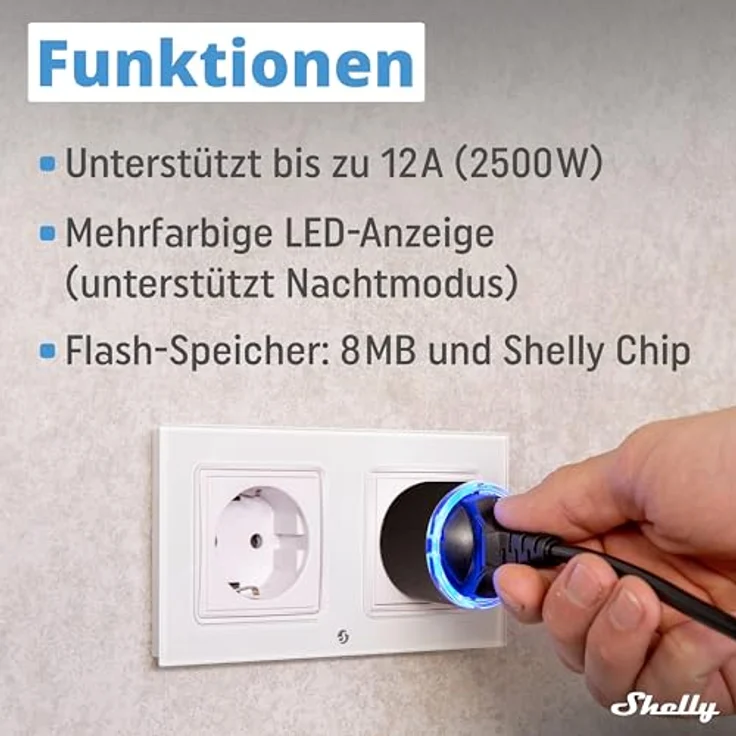 Shelly Plug S Gen3, Matter-kompatibler Smart Plug mit Energieüberwachung und LED-Anzeige – Bild 5