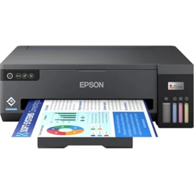 Epson EcoTank ET-14100 Fotodrucker A3+ mit 4 Farben, WiFi, Mobile Printing, nachfüllbarer Tintenbehälter, Original-Tinten-Set + zusätzliche Schwarze Flasche – Bild 1