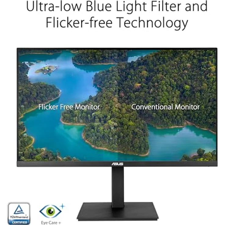 ASUS Business VA27UQSB 27 Zoll 4K UHD Monitor - Rahmenlos, ergonomisch, HDR 10 - DisplayPort, HDMI, USB-Hub, Speaker - Schwarz – Bild 4