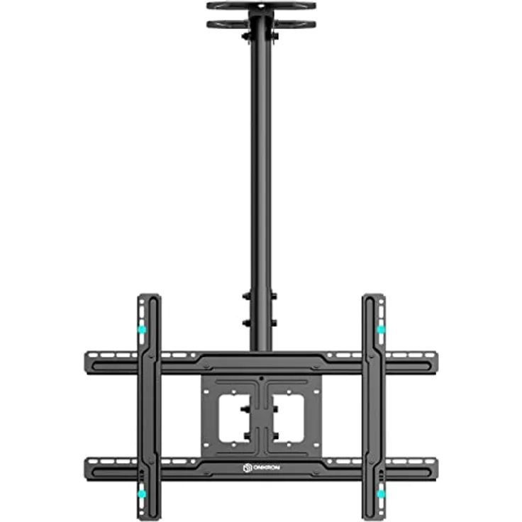 ONKRON Deckenhalterung für Fernseher & Monitor 32-80 Zoll - Fernsehhalterung schwenkbar max VESA 600x400 bis zu 68,2 kg TV Deckenhalterung Schwarz/Fernseher Halterung Decke