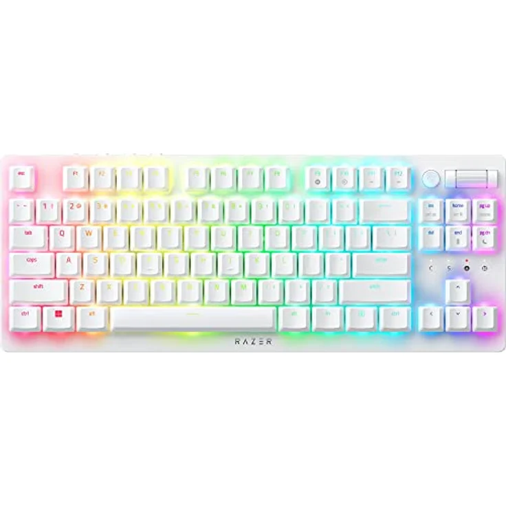 Razer DeathStalker V2 Pro Tenkeyless (Red Switch) - Kabellose Optische Low-Profile-Gaming-Tastatur (Lineare Optische Switches, HyperSpeed Wireless, Bluetooth 5.0) QWERTY US-Layout | Weiß – Bild 1