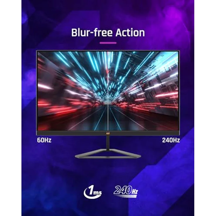 ViewSonic VX2758A-2K-PRO-3 27" QHD IPS Gaming Monitor, 240Hz, 1ms MPRT, 2x HDMI, DisplayPort, HDR10, Frameless – Bild 4