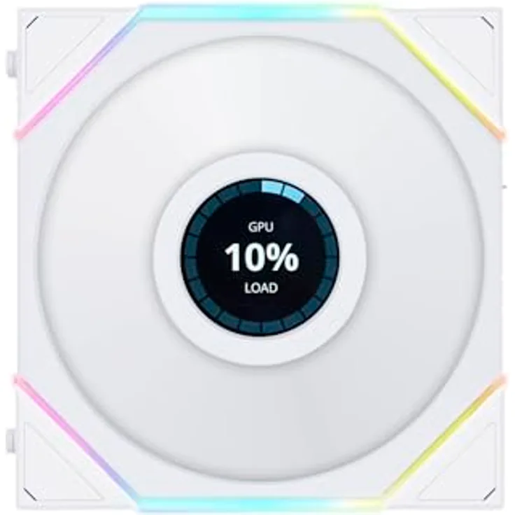 Lian Li UNI FAN TL LCD Series Lüfter, Dreierpack, Inklusive Controller, Standard Blade, Daisy-Chaining, Fluid Dynamic Bearing, 120mm, Weiß