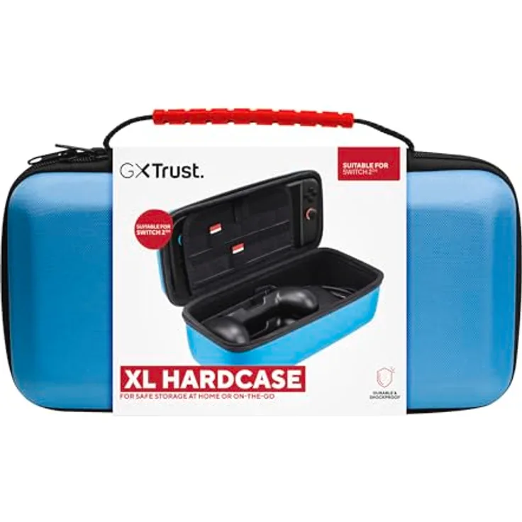 Trust GXT1252B XL HARDCASE SWITCH 2, Tragetasche für Nintendo Switch 2, stoßfest mit Tragegriff, kompakte Bauweise