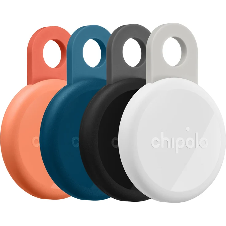 Chipolo LOOP, 4er Pack wiederaufladbarer Tracker mit Apple & Google Find My Kompatibilität, Mehrfarbig