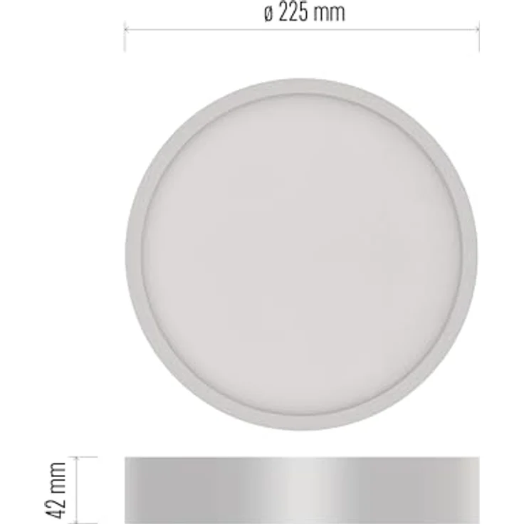 EMOS LED Panel 21 W, runde 1900 lm Deckenleuchte, Wandleuchte, neutralweiß 4000K – Bild 3