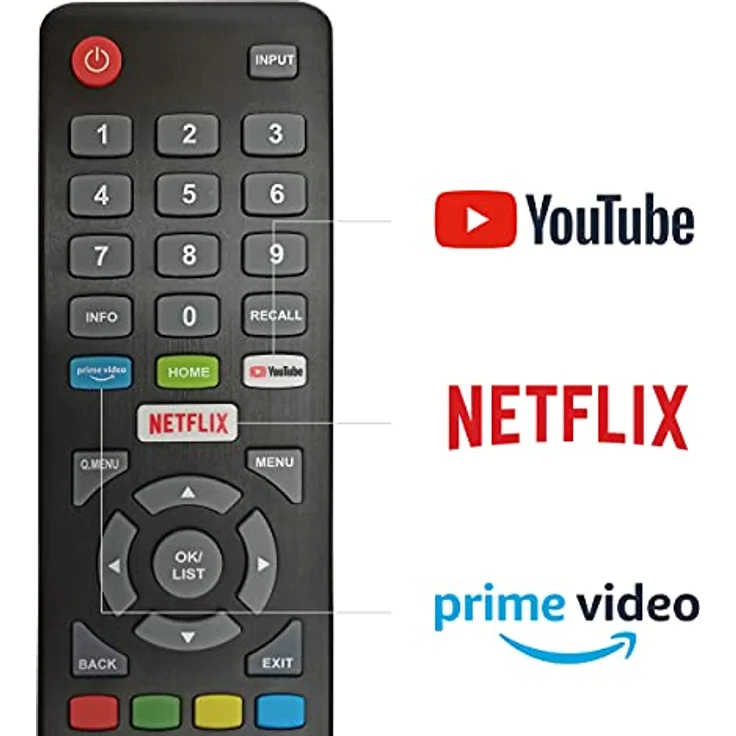 DYON Smart 32 XT 80 cm (32 Zoll) Fernseher (HD Smart TV, HD Triple Tuner (DVB-C/-S2/-T2), Prime Video, Netflix & HbbTV) [Modelljahr 2022], Schwarz – Bild 2