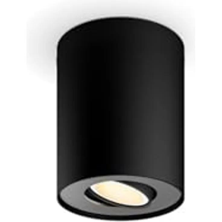 Philips Hue LED-Aufbauspot Pillar White Ambiance, Erweiterung in Schwarz für smarte Deckenbeleuchtung