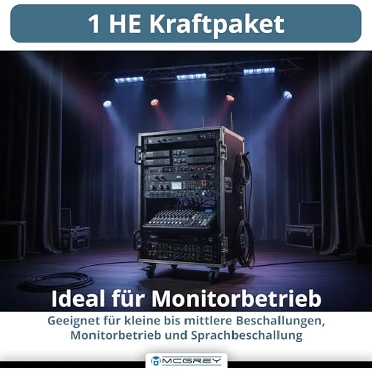 McGrey PA-4504 Endstufe 4-Kanal, 4 x 450 Watt Class D Verstärker mit XLR & Speakon Anschlüssen, rackfähig 1 HE – Bild 2