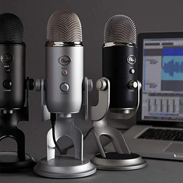 Blue Yeti USB-Mikrofon für Aufnahme und Streaming auf PC und Mac, verstellbares Stativ, Plug und Play - Weiß – Bild 6