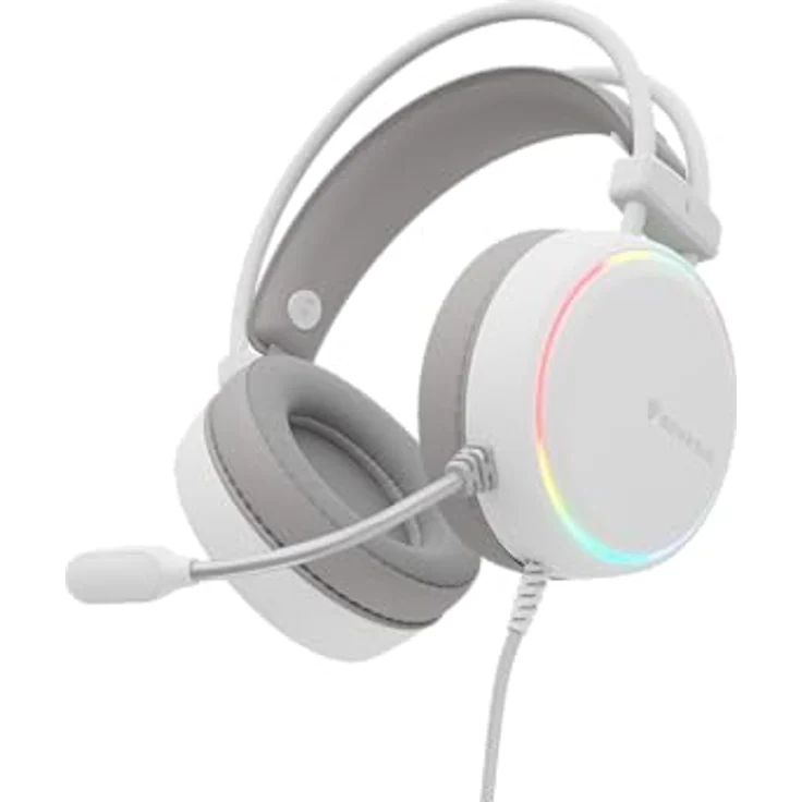 Genesis NEON 613, Kabelgebundenes Gaming Headset mit Mikrofon, Weiss, 50 mm Treiber, On-ear Steuerung, Multicolor Hintergrundbeleuchtung – Bild 4