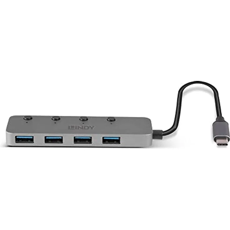 LINDY 43383 4 Port USB 3.2 Gen 1 Typ C Hub mit Ein-/Ausschalter – Bild 3