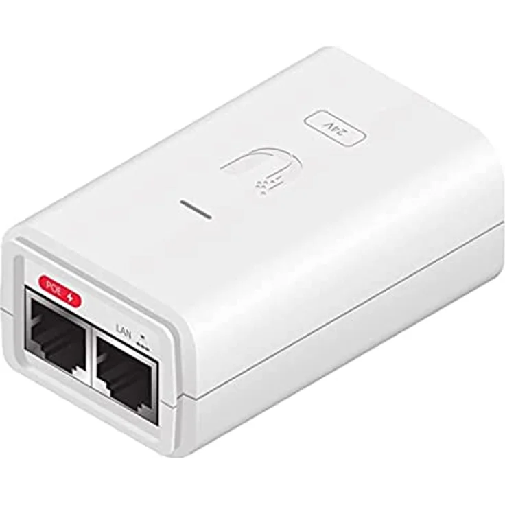 Ubiquiti POE-24-7W-G-WH, Gigabit PoE-Injektor mit 24V, 7W, Weiß – Bild 1