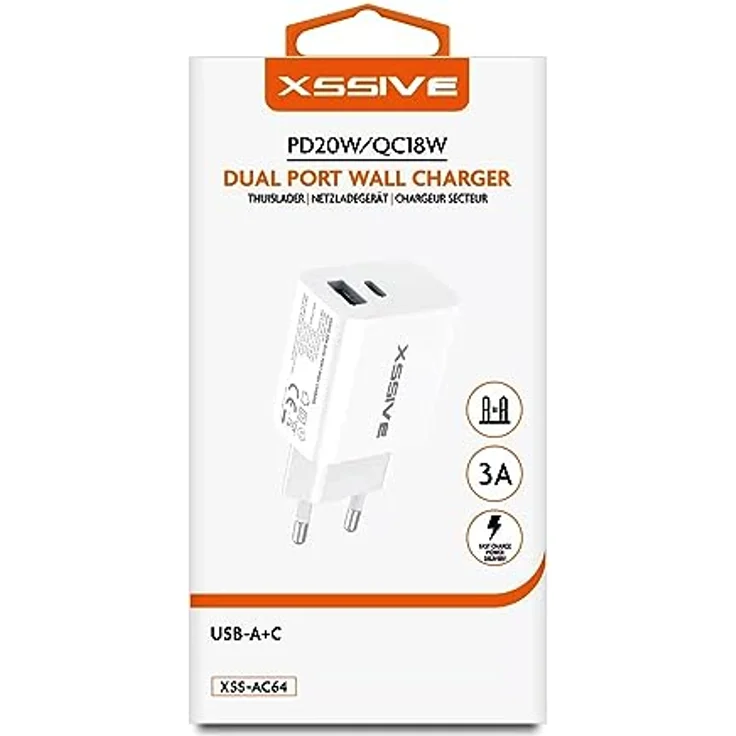 COFI 1453 PD 20W / QC 18W Fast Charge 3.0 PPS Typ-C USB Anschluss Schnell-Ladegerät Netzladegerät 3A Stecker weiß – Bild 3