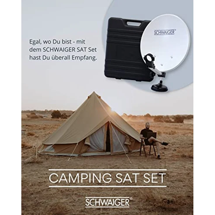 Schwaiger mobiles Camping SAT Set Satellitenanlage im Koffer 35 cm Single LNB – Bild 7