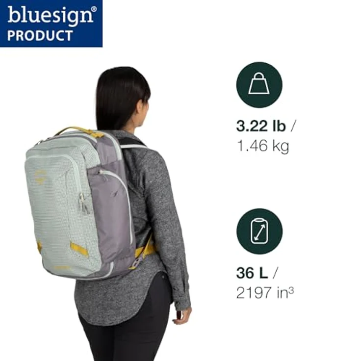 Osprey Transporter Carry On Bag 36, Reiserucksack 50 cm, 100% Polyester, schwarz – Bild 2