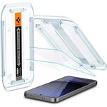 Spigen Glas.tR EZ Fit Schutzfolie für Samsung Galaxy S24 FE, 2 Stück, Kratzfest, 9H Härte, Transparent