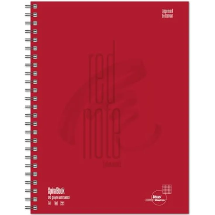 Ursus - Ludwig Bähr Notizblock Spiralbook Office A4, 80 Blatt, 90g/qm kariert, Kartondeckel, schmutz- und flüssigkeitsabweisend