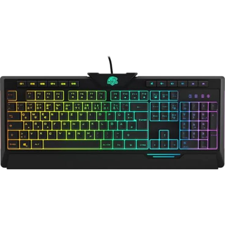ONE GAMING Lightning Detonator 2.0 V2, Gaming-Tastatur mit RGB-Hintergrundbeleuchtung, 26-Tasten-Rollover und Anti-Ghosting, schwarzes Design