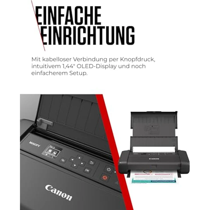 Canon MAXIFY BX110 Mobiler Drucker – WLAN-Drucker mit wiederaufladbarem Akku, druckt bis A4 | Perfekt für Home-Office & unterwegs – Bild 5