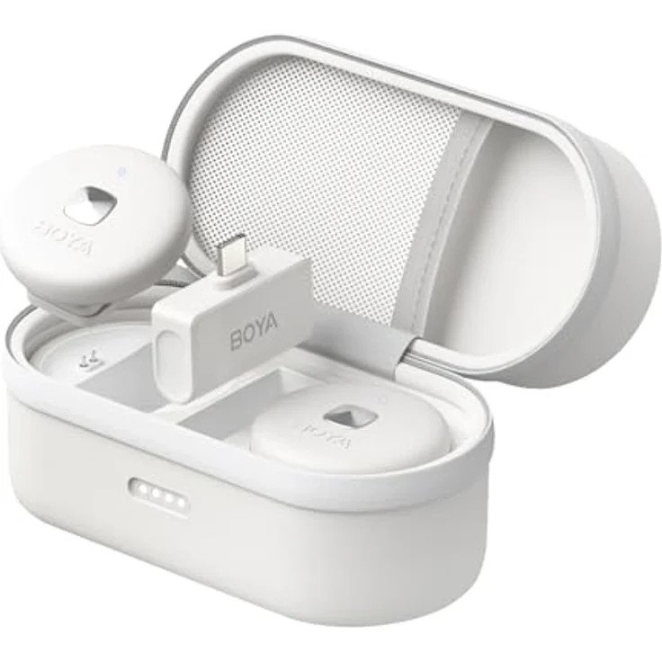 Boya Omic-U-W Wireless Lavalier Mikrofon für iPhone 15 Android USB-C PC Laptop Telefon, Geräuschunterdrückung, 15h Akku, Mini Revers Wireless Mic Podcast für Videoaufnahme, Vlogging, Live Streaming, magnetischer Rückenclip – Bild 1