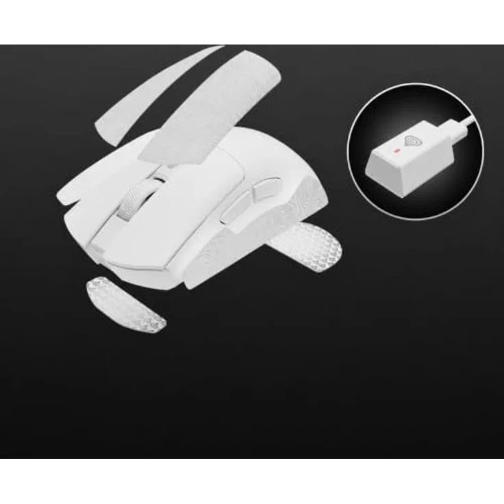 Natec GENESIS Zircon 880 Pro, Optische Wireless Maus mit 30000 DPI, 6 Tasten, Weiß – Bild 7