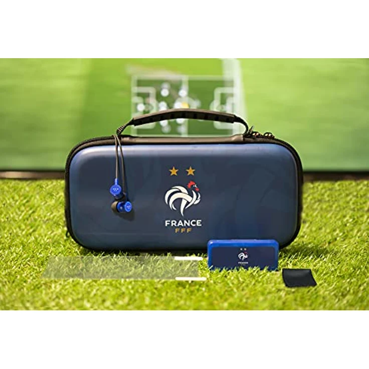 Konix FFF Gaming-Zubehörpaket Starterkit für Nintendo Switch, Switch Lite und Switch OLED - inklusive Schutzhülle, Spielekoffer, gehärtetem Glas und In-Ear-Kopfhörern – Bild 3