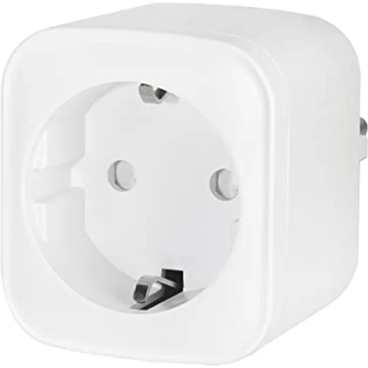 LogiLink SH0101 - Wi-Fi Smart Home Stromstecker mit Berührungsschutz, über App steuerbar, IP20, Tuya kompatibel, unterstützt Amazon Alexa und Google Home, Weiß
