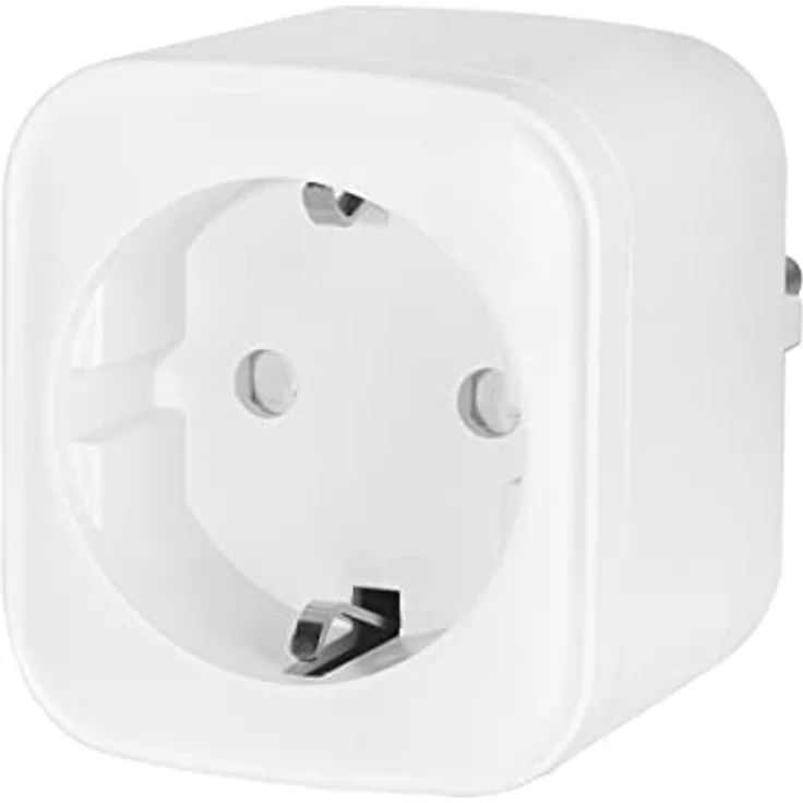 LogiLink SH0101 - Wi-Fi Smart Home Stromstecker mit Berührungsschutz, über App steuerbar, IP20, Tuya kompatibel, unterstützt Amazon Alexa und Google Home, Weiß – Bild 1