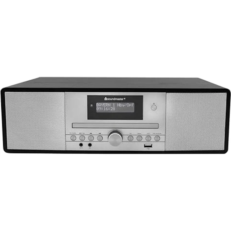 Soundmaster DAB980 DAB+ Radio mit CD Player, schwarz, Digitalradio (DAB), Bluetooth® Empfang, 30 Festsenderspeicher, Equalizer – Bild 2